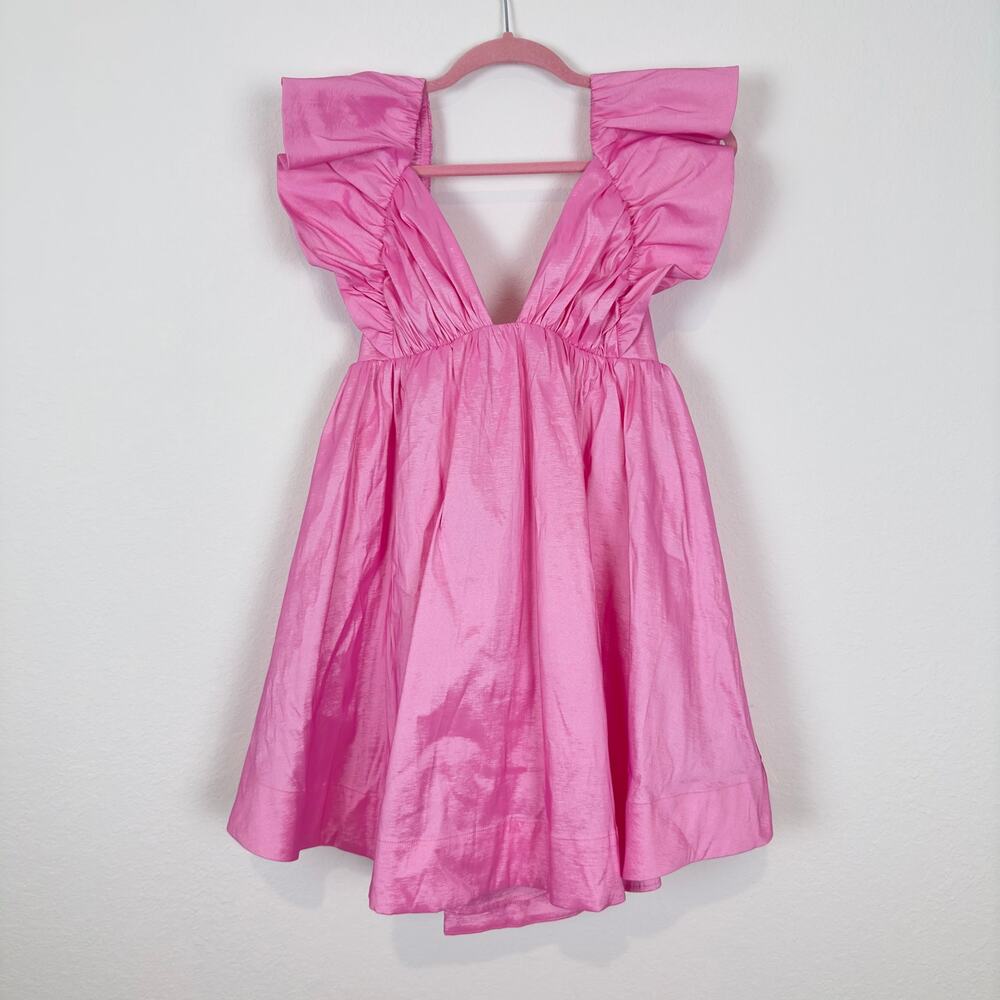 NWT For Love & Lemons Clementine Mini Dress in Pink Size M - Picture 4 of 9